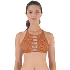 Animal Skin - Lion And Orange Skinnes Animals - Savannah And Africa Perfectly Cut Out Bikini Top by DinzDas