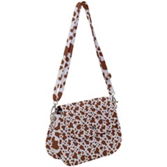 Animal Skin - Brown Cows Are Funny And Brown And White Saddle Handbag by DinzDas