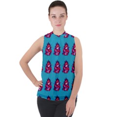 Little Devil Baby - Cute And Evil Baby Demon Mock Neck Chiffon Sleeveless Top by DinzDas