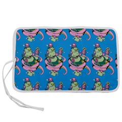 Monster And Cute Monsters Fight With Snake And Cyclops Pen Storage Case (l) by DinzDas