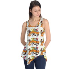 Love And Flowers And Peace Fo All Hippies Sleeveless Tunic by DinzDas