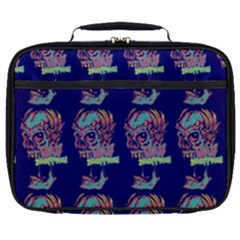 Jaw Dropping Horror Hippie Skull Full Print Lunch Bag by DinzDas