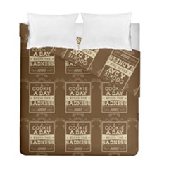 A Cookie A Day Keeps Sadness Away Duvet Cover Double Side (full/ Double Size) by DinzDas