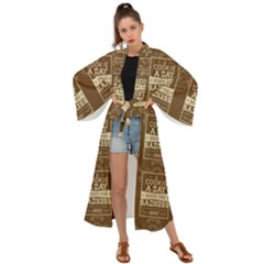 A Cookie A Day Keeps Sadness Away Maxi Kimono by DinzDas