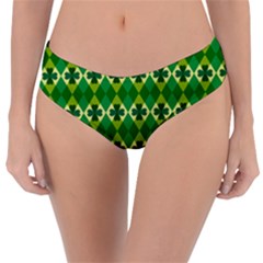 St Patricks Pattern Reversible Classic Bikini Bottoms by designsbymallika