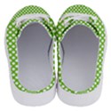 Pastel green lemon, white polka dots pattern, classic, retro style Half Slippers View4