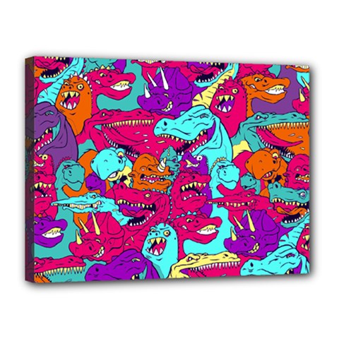 Dinos Canvas 16  X 12  (stretched) by Sobalvarro