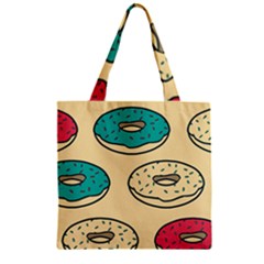 Donuts Zipper Grocery Tote Bag by Sobalvarro