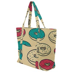 Donuts Zip Up Canvas Bag by Sobalvarro