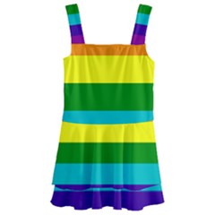 Original 8 Stripes Lgbt Pride Rainbow Flag Kids  Layered Skirt Swimsuit by yoursparklingshop