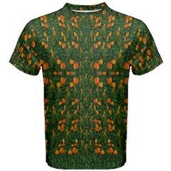 Sakura Tulips Giving Fruit In The Festive Temple Forest Men s Cotton Tee by pepitasart