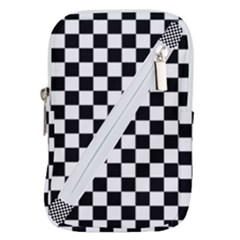 Black And White Chessboard Pattern, Classic, Tiled, Chess Like Theme Belt Pouch Bag (small) by Casemiro