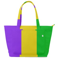 Carnival Mardi Gras Purple Yellow Green Stripes Back Pocket Shoulder Bag  by yoursparklingshop