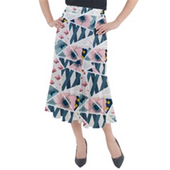 Patchwork  Midi Mermaid Skirt by designsbymallika