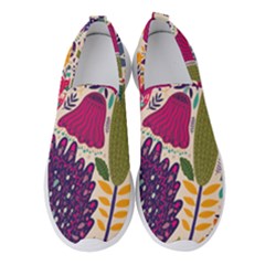 Spring Pattern Women s Slip On Sneakers by designsbymallika