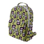 Doctor Pattern Flap Pocket Backpack (Large)