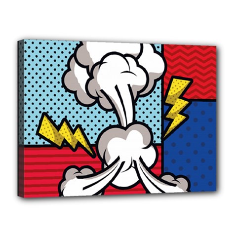 Rays Smoke Pop Art Style Vector Illustration Canvas 16  X 12  (stretched) by Amaryn4rt