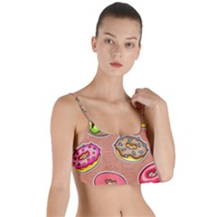 Doughnut Doodle Colorful Seamless Pattern Layered Top Bikini Top  by Amaryn4rt