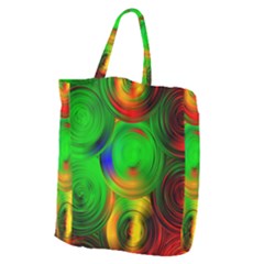 Pebbles In A Rainbow Pond Giant Grocery Tote by ScottFreeArt