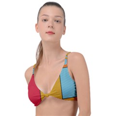 Dotted Colors Background Pop Art Style Vector Knot Up Bikini Top by Amaryn4rt