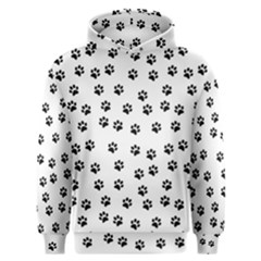 Dog Paws Pattern, Black And White Vector Illustration, Animal Love Theme Men s Overhead Hoodie by Casemiro
