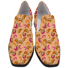 Beans Pattern Women Slip On Heel Loafers by designsbymallika