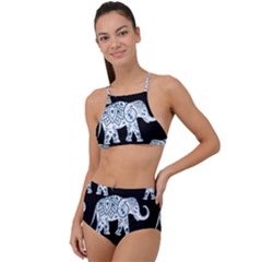 Elephant-pattern-background High Waist Tankini Set by Sobalvarro