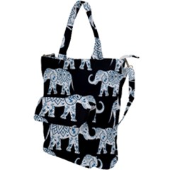 Elephant-pattern-background Shoulder Tote Bag by Sobalvarro