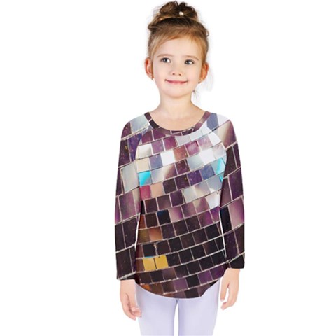 Disco Ball Kids  Long Sleeve Tee by essentialimage