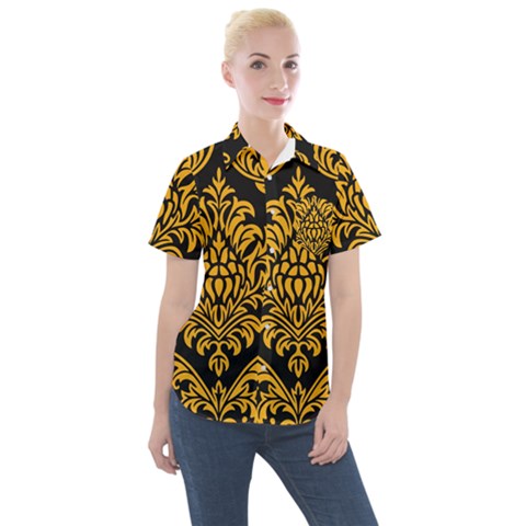 Finesse  Women s Short Sleeve Pocket Shirt by Sobalvarro