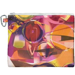 Fractured Colours Canvas Cosmetic Bag (xxxl) by helendesigns