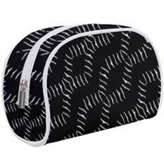 Black And White Geo Print Makeup Case (large) by dflcprintsclothing