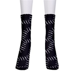 Black And White Geo Print Men s Crew Socks by dflcprintsclothing