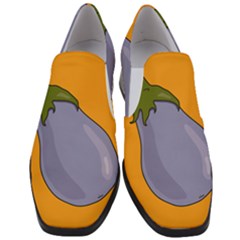 Eggplant Fresh Health Women Slip On Heel Loafers by Mariart