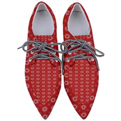 Red Kalider Pointed Oxford Shoes by Sparkle