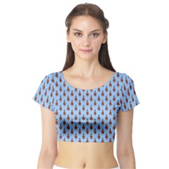 Rain Turkey Short Sleeve Crop Top by Sparkle