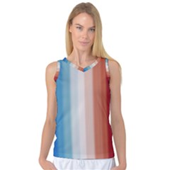 Blue,white Red Women s Basketball Tank Top by Sparkle