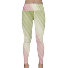Pink Green Lightweight Velour Classic Yoga Leggings by Sparkle