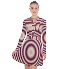 Strips Hole Long Sleeve Panel Dress by Sparkle