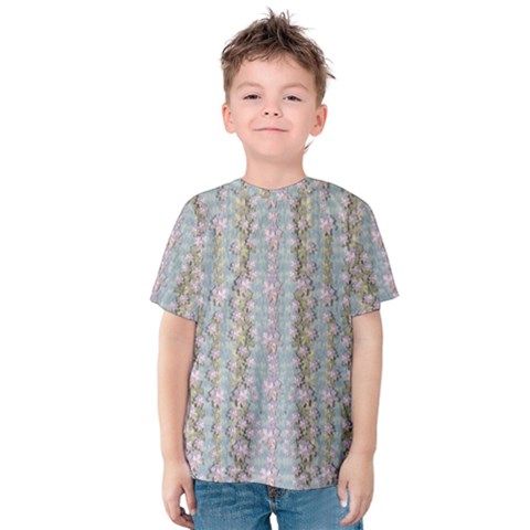Summer Florals In The Sea Pond Decorative Kids  Cotton Tee by pepitasart