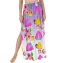Girl With Hood Cape Heart Lemon Patternpurple Ombre Maxi Chiffon Tie-Up Sarong View1