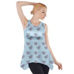 Zodiac Bat Pink Blue Side Drop Tank Tunic