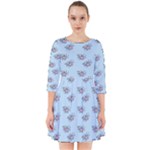 Zodiac Bat Pink Blue Smock Dress