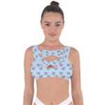 Zodiac Bat Pink Blue Bandaged Up Bikini Top