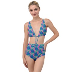 Geo Puzzle Tied Up Two Piece Swimsuit