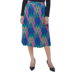 Geo Puzzle Classic Velour Midi Skirt 