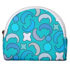 Cloudy Blue Moon Horseshoe Style Canvas Pouch by tmsartbazaar