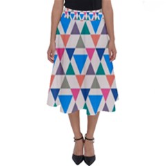 Multicolor Triangle Perfect Length Midi Skirt by tmsartbazaar