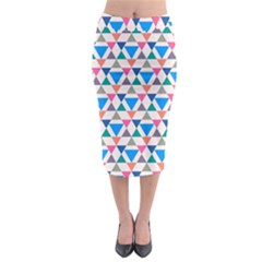 Multicolor Triangle Midi Pencil Skirt by tmsartbazaar