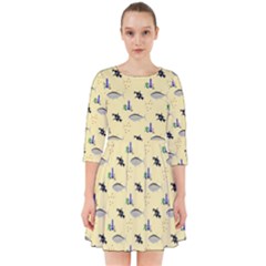 Bluefishes Smock Dress by Sparkle